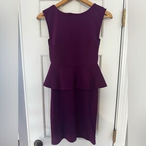 Alice + Olivia purple peplum mini dress- size 0